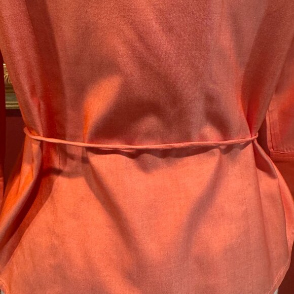Vibrant orange ¾ long-sleeve tailor-made shirt, - Picture 8 of 10